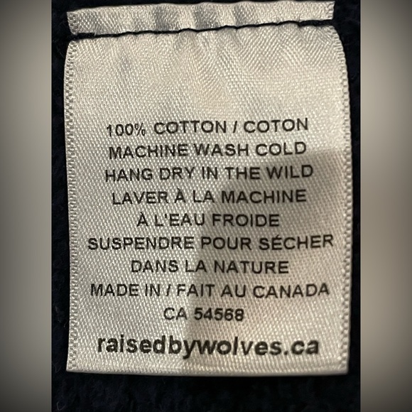 Raised by Wolves Contrast Snap Hoodie, Red And Navy, Size XL, Great Condition - Picture 8 of 9